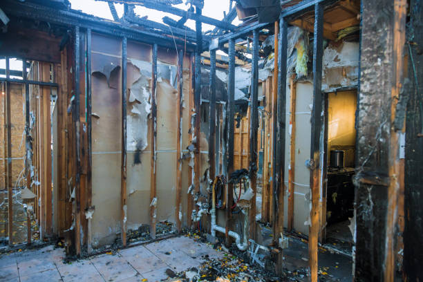 Professional Fire Damage Restoration technician working in Foreston, MN